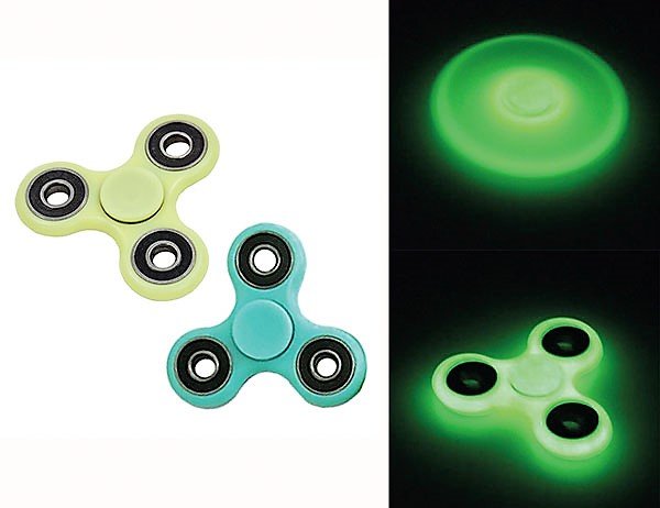 KÖGLER 36904 Fidget Spinner Glow in the Dark, 7,5 cm - sortiert