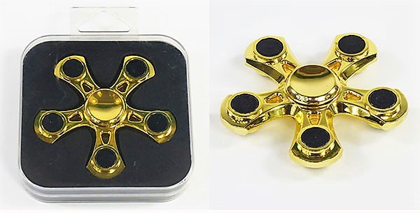 KÖGLER 36921 - HTC Fidget Finger SPINNER 5-armig - gold